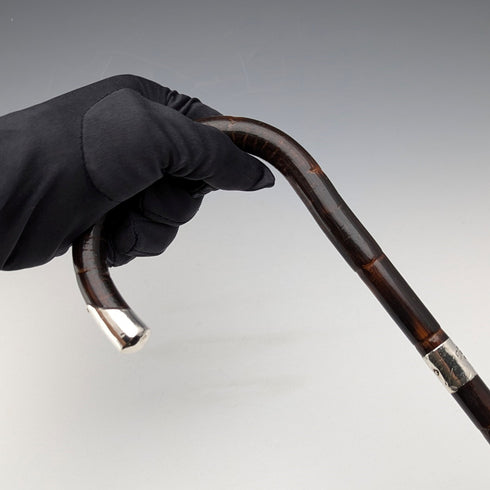 1919年 英国アンティーク レディース用 曲がりハンドル ステッキ 杖 76cm